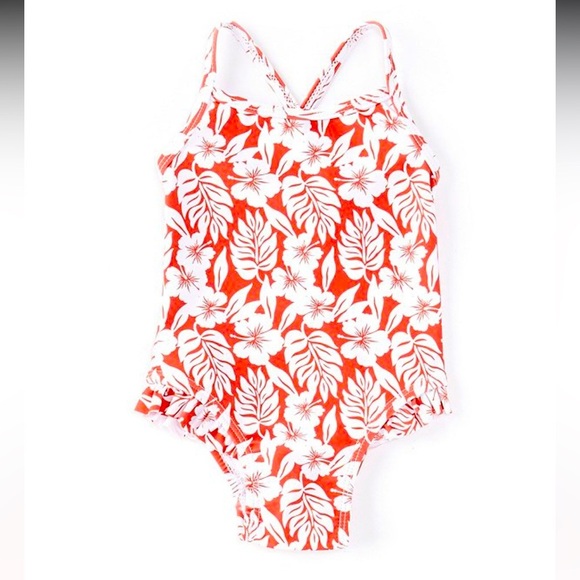 Starting Out
Girls 24 Months   Crossbody Back Hibiscus Print One-Piece Swimsuit - Picture 1 of 12